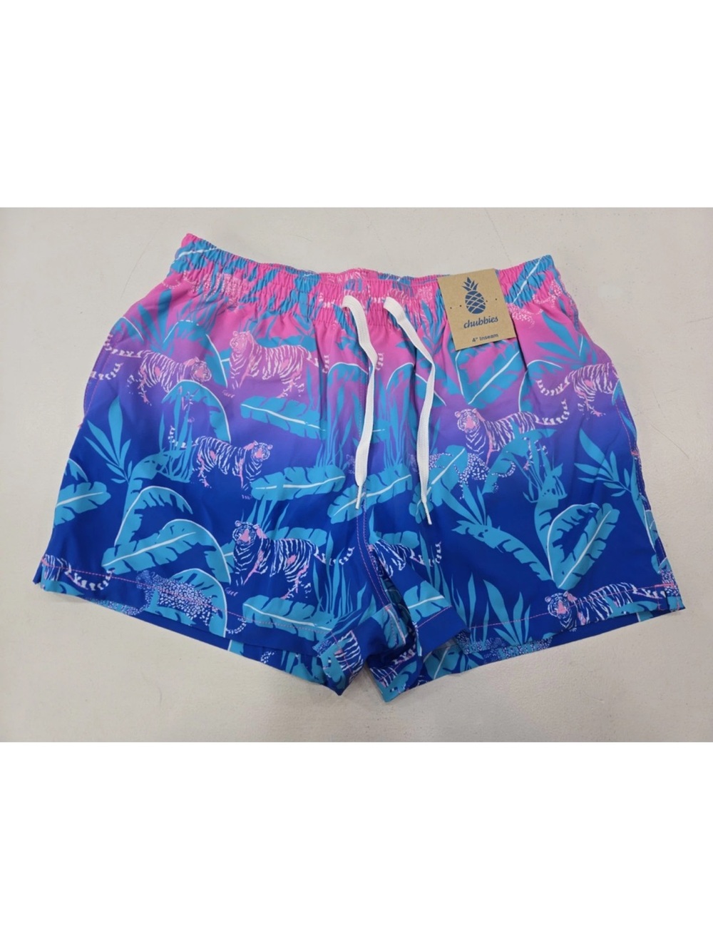 Chubbies The Hydrofoils Shortie Classic Swim Trunk 4" Size M Mens NEW